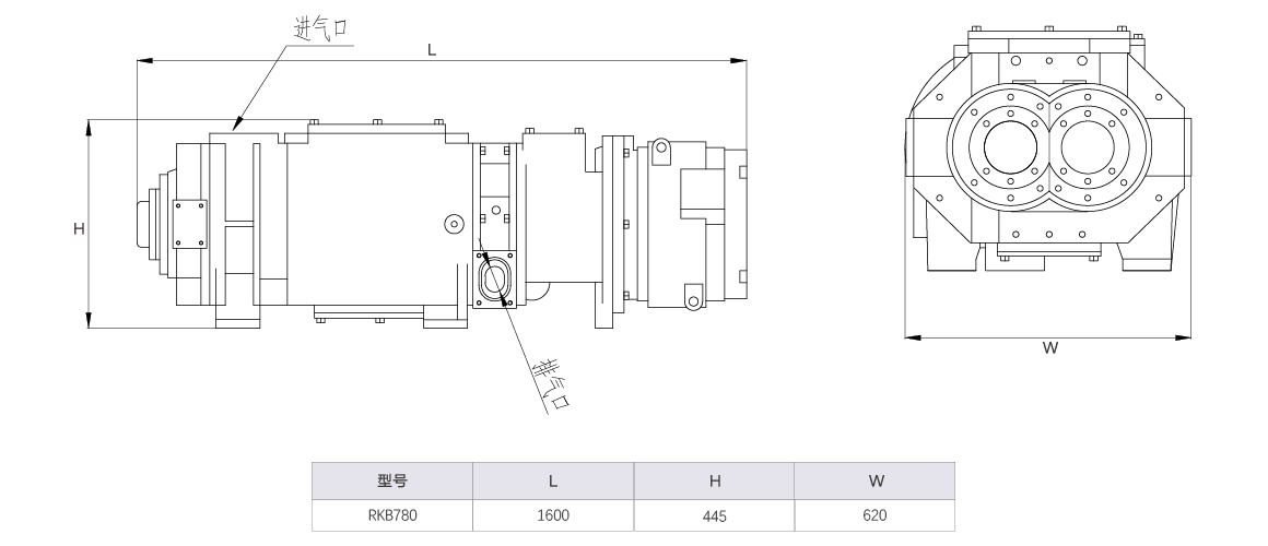 RKB0780干式螺桿真空泵